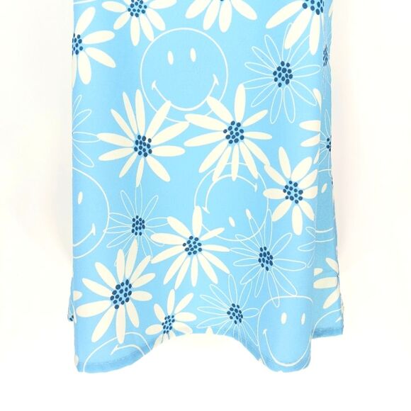 BSR by Samii Ryan X Smiley Face Light Blue Floral Mini Slip Dress Size Small - Picture 9 of 11